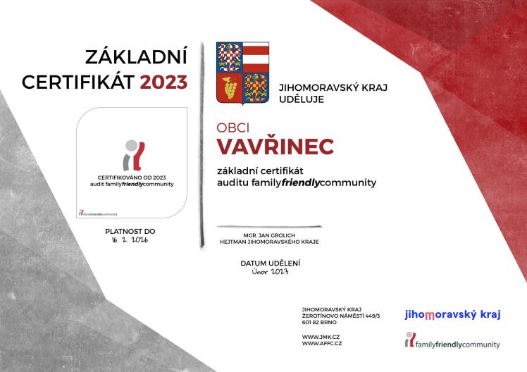Základní certifikát. Základní certifikát.