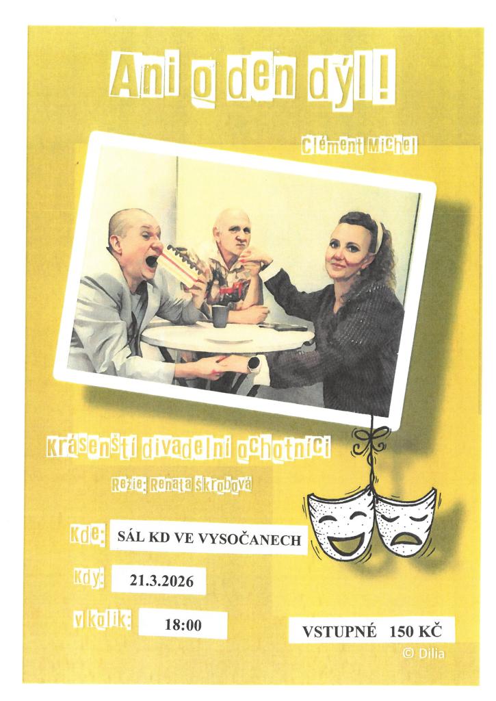 Krásenští divadelní ochotníci ve&nbsp;Vysočanech 21.&nbsp;3. 2026