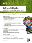 Nabídka volné pracovní pozice – lektor/lektorka ekologických výukových programů střediska Lipky v Ostrově u Macochy 1